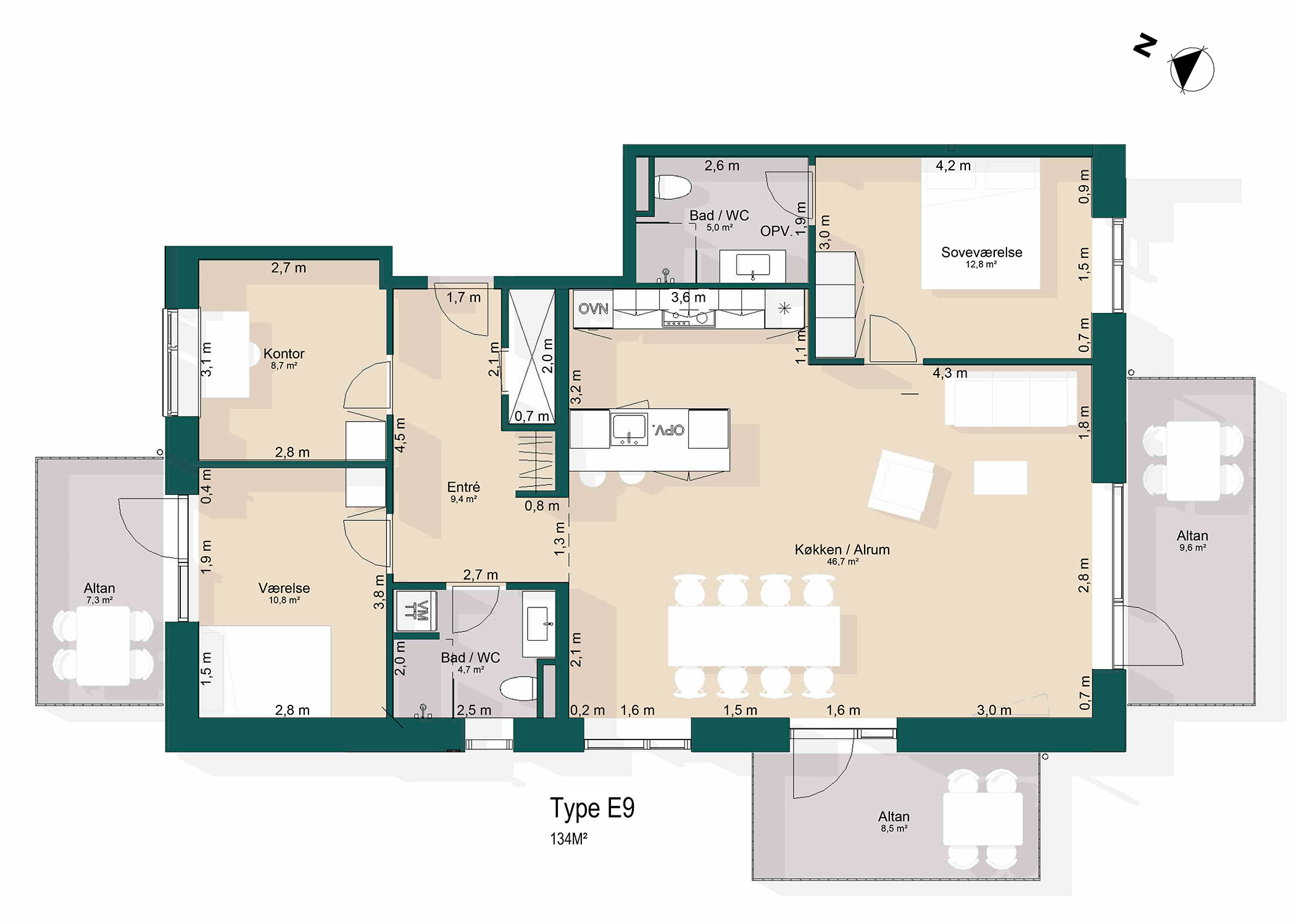 Engvillaen-Type-E9 Søfrontsvillaen 1. sal th